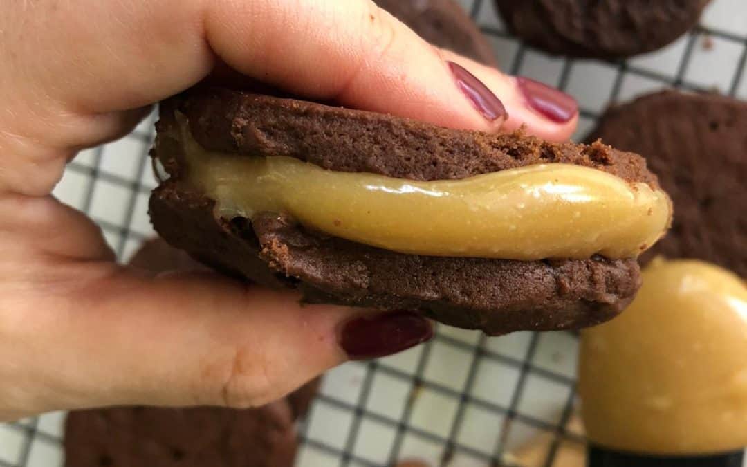 Sea Salt “Caramel” & Chocolate Sandwich Cookies
